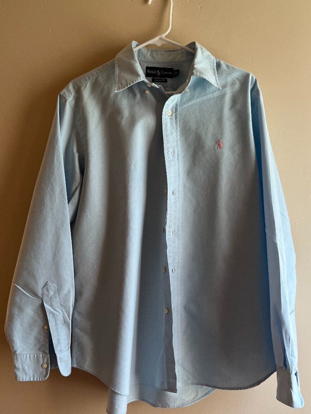 Ralph Lauren Classic Light Blue Button Down Shirt office pastel oxford preppy